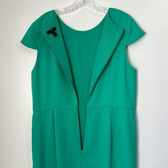 J Crew Pleated Sheath Dress Size 16 Tall - Picture 5 of 8